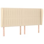 vidaXL Sommier à lattes de lit avec matelas Crème 200x200 cm Tissu