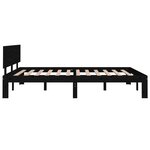 vidaXL Cadre de lit sans matelas noir 150x200 cm