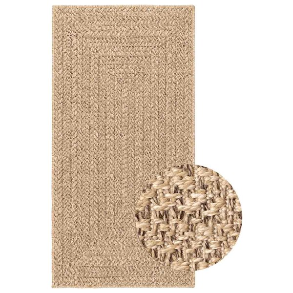 vidaXL Tapis ZIZUR beige 80x250 cm aspect de jute intérieur extérieur