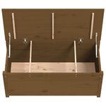 vidaXL Boîte de rangement Marron miel 110x50x45 5cm Bois massif de pin