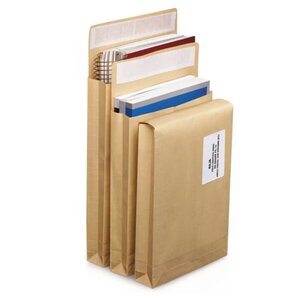 10 pochettes kraft renforcées dépliables - 26 x 28 cm