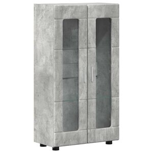 vidaXL Buffet FLORIN Gris béton 55 5 x 29 x 103 cm Bois d'ingénierie