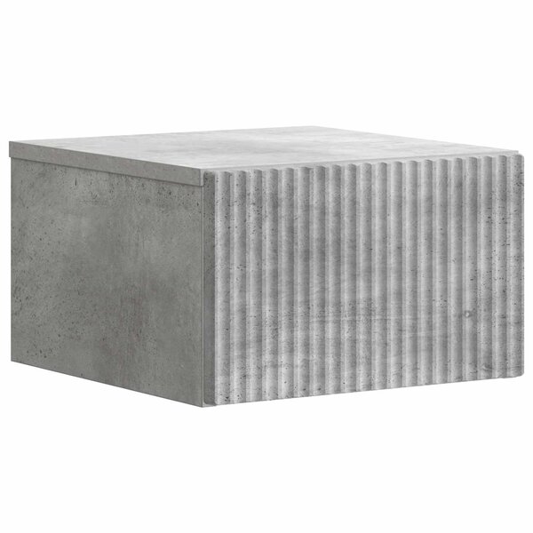 vidaXL Cabinet de chevet mural Gris béton 33 x 34 5 x 20 cm