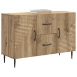 vidaXL Buffet Chêne artisanal 89 x 34 5 x 60 cm Bois d'ingénierie