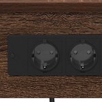 vidaXL Table de nuit avec station de chargement 2 Pièces Chêne marron