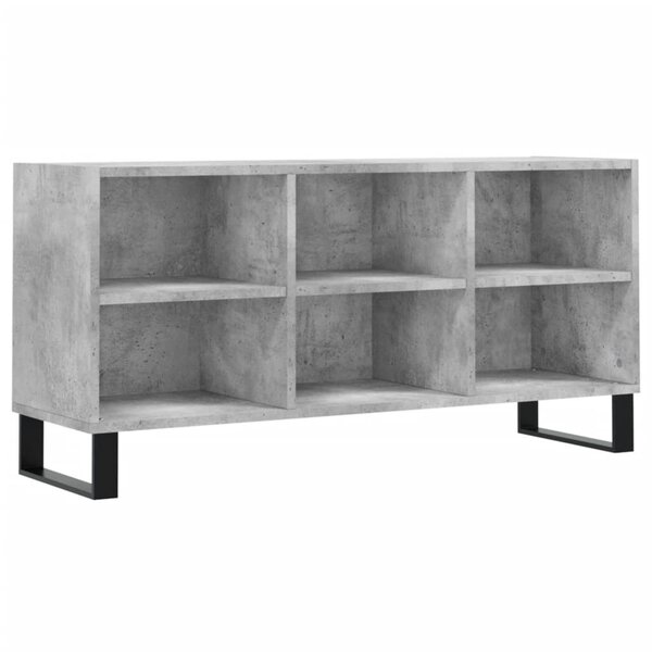 vidaXL Meuble TV gris béton 103 5x30x50 cm bois d'ingénierie