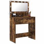 vidaXL Tables de maquillage pour chambre Chêne fumé 80 x 39 6 x 135 cm