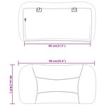 vidaXL Coussin de tête de lit noir 80 cm similicuir