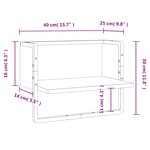 vidaXL Étagère murale avec barre chêne marron 40x25x30 cm