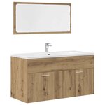 vidaXL Ensemble de meubles salle de bain 3 Pièces bois d'ingénierie