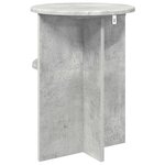 vidaXL Table d'appoint Gris béton Ø 39 5 x 55 cm Bois d'ingénierie