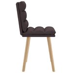 vidaXL Chaises à manger lot de 2 marron foncé tissu