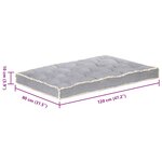 vidaXL Coussin de canapé palette Anthracite 120x80x10 cm