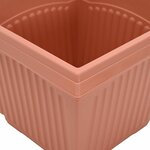 vidaXL Pot de Fleurs Carré 6 Pièces Rouge brique 23 x 23 x 17 5 cm