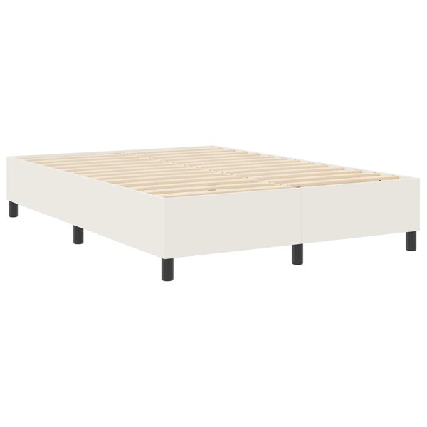 vidaXL Cadre de lit plateforme Crème 140 x 200 cm