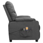 vidaXL Fauteuil électrique de massage Gris clair Tissu