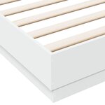 vidaXL Cadre de lit avec LED sans matelas blanc 180x200 cm
