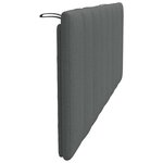 vidaXL Coussin de tête de lit gris foncé 120 cm tissu