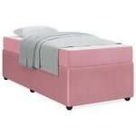 vidaXL Cadre de lit avec matelas avec matelas Rose 80 x 200 cm Velours