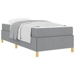 vidaXL Cadre de lit avec matelas Gris clair 80 x 200 cm tissu