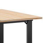 vidaXL Table basse cadre en O 90x90x45 cm bois de pin massif et acier