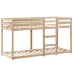 vidaXL Lit superposé avec toit 90x200 cm bois de pin massif