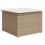 vidaXL Salon de jardin avec coussins 13 Pièces beige résine tressée