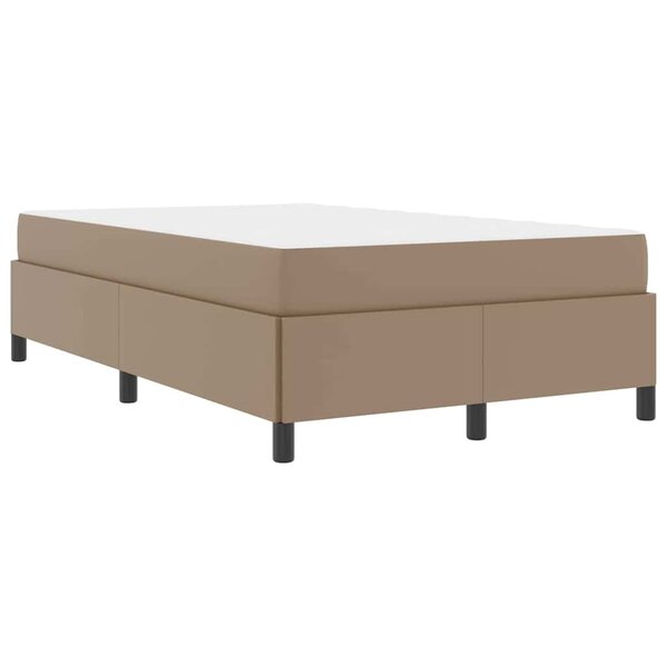 vidaXL Cadre de lit avec matelas Cappuccino 120 x 190 cm tissu