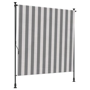 vidaXL Store Roulant Extérieur Anthracite et blanc 100 x 270 cm