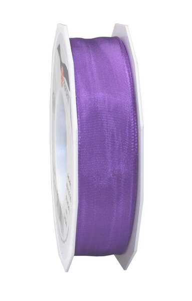 Ruban de soie acetat laitonné lyon 25-m-rouleau 25 mm lilas