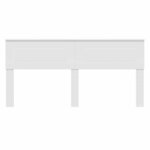 vidaXL Tête de lit avec tête de lit Blanc 180 cm Bois d'ingénierie