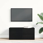 vidaXL Meuble TV Chêne noir 80 x 34 x 36 cm Bois d'ingénierie