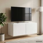 vidaXL Meuble TV mural 78 5 x 31 x 30 cm Blanc brillant
