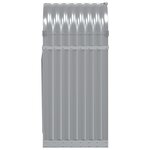 vidaXL Porte-bûches gris clair 40x45x100 cm acier galvanisé