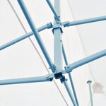 vidaXL Tente de réception pliable avec parois 3 x 6 m Acier Blanc
