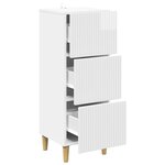vidaXL Armoire à tiroirs Blanc brillant 33 x 34 5 x 90 cm