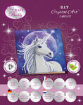 Kit carte broderie diamant 18x18cm Licorne