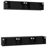 vidaXL Ensemble meuble TV 5 Pièces Chêne noir Moyen 80 x 30 x 30.5 cm