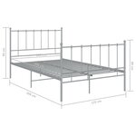 vidaXL Cadre de lit sans matelas gris métal 120x200 cm