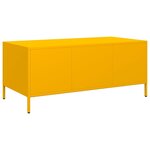 vidaXL Table basse jaune moutarde 101 5x50x43 5cm acier laminé à froid