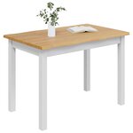 VidaXL Table de salle à manger / Table de repas EKAI Blanc
