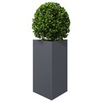 vidaXL Jardinières 2 Pièces anthracite triangulaire 50x43x75 cm acier