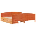 vidaXL Cadre de lit sans matelas cire marron 180x200cm bois pin massif