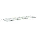 vidaXL Coussin de banc de jardin motif de feuilles 200x50x7 cm tissu
