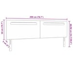 vidaXL Tête de lit LED Cappuccino 200 cm Cuir synthétique