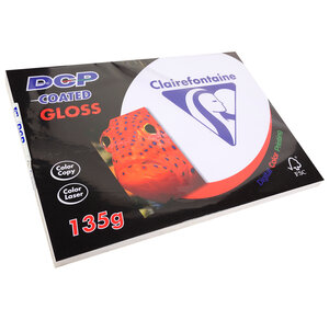 Ramette 250 Feuilles Papier DCP 135g A3 420x297 mm Certifié FSC Couché Brillant Blanc CLAIREFONTAINE