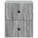 vidaXL Cabinet de chevet mural 2 Pièces Sonoma gris 33 x 34 5 x 40 cm