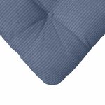 vidaXL Coussins de siège 4 Pièces Bleu 45 x 45 cm Tissu en velours côtelé