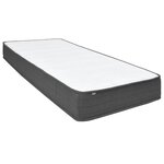 vidaXL Sommier à lattes de lit Gris foncé Tissu 200x200 cm
