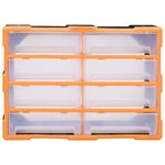 vidaXL Organisateur multi-tiroirs avec 8 grands tiroirs 52x16x37 cm